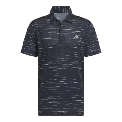 adidas Ultimate365 Mesh Stripe Print Golf Polo Shirt